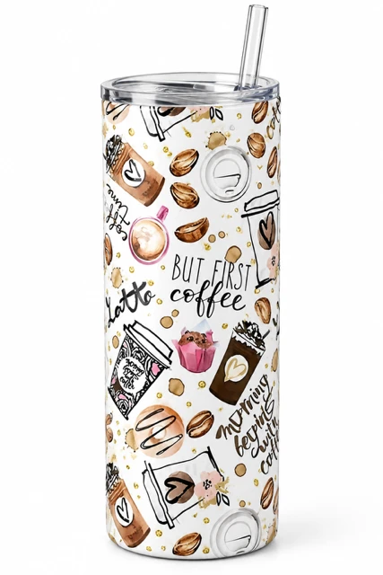 But First, Coffee tumbler design
